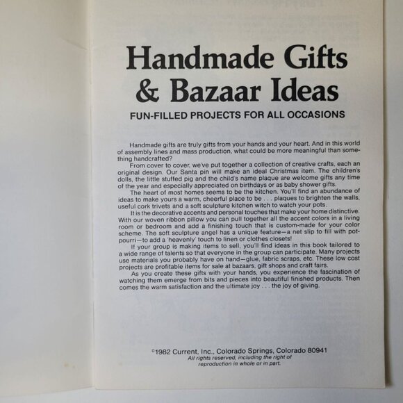 1982 Current Craft Book Handmade Gifts Ideas Dolls Witch Mushroom Sew Crochet - Picture 2 of 8